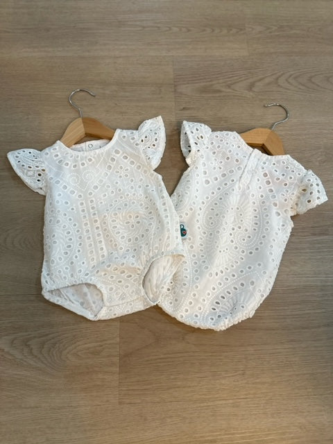 Bump Baby Imaging - Lace Romper - White