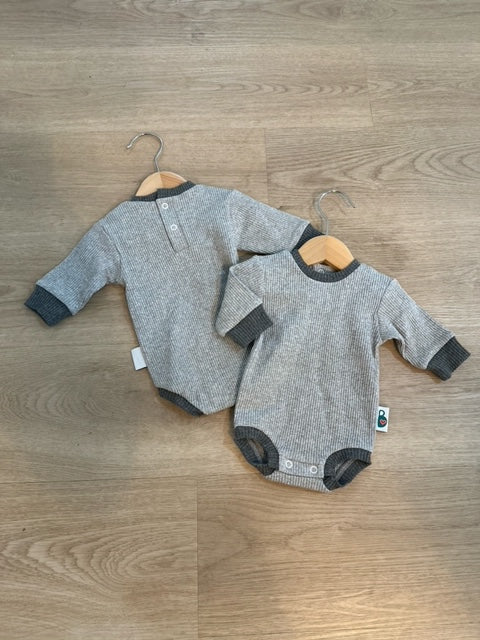 Bump Baby Imaging - Long Sleeve Body Suit - Grey