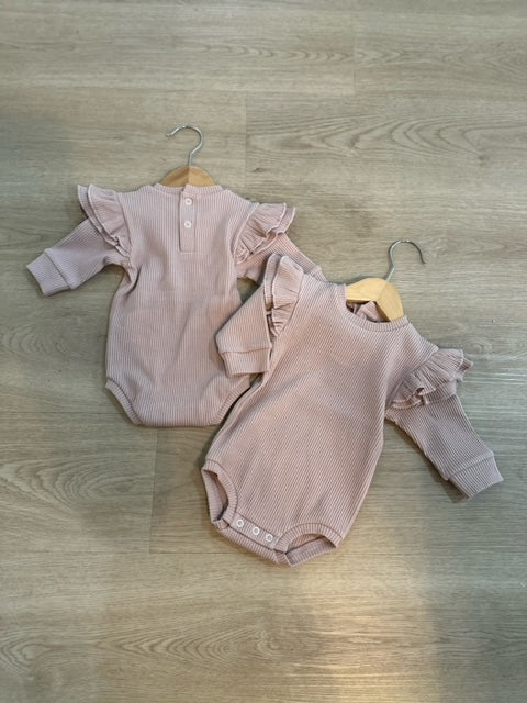 Bump Baby Imaging - Long Sleeve Frill Bodysuit - Pink