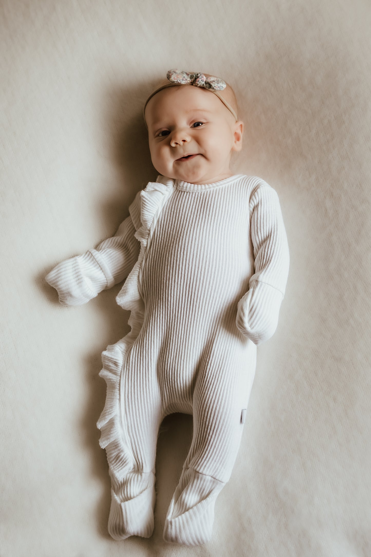 Bump Baby Imaging - Frill Onesie - White
